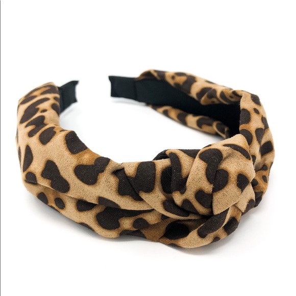 Leopard Print Knotted Headband | Knot Hairband - Picture 2 of 6